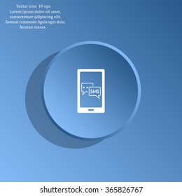 Smartphone email or sms icon. Mobile mail sign simbol.