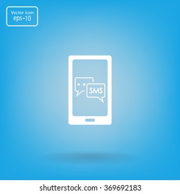 Smartphone email or sms icon. Mobile mail sign simbol.