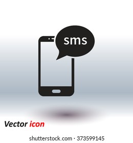 Smartphone email or sms icon. Mobile mail sign simbol.