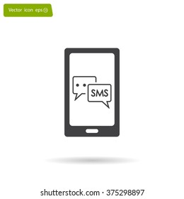 Smartphone email or sms icon. Mobile mail sign simbol.