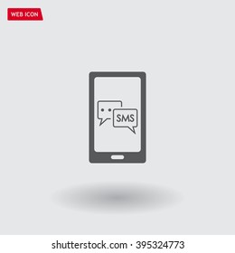 Smartphone email or sms icon. Mobile mail sign simbol.