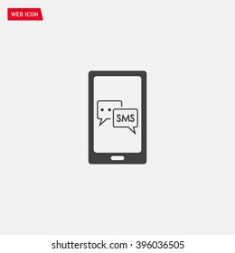 Smartphone email or sms icon. Mobile mail sign simbol.