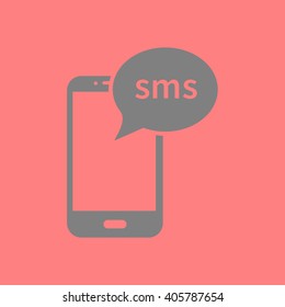 Smartphone email or sms icon. Mobile mail sign symbol.