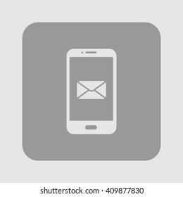 Smartphone email or sms icon. Mobile mail sign simbol.