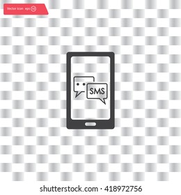 Smartphone email or sms icon. Mobile mail sign simbol.