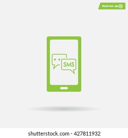 Smartphone email or sms icon. Mobile mail sign simbol.