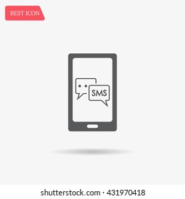 Smartphone email or sms icon. Mobile mail sign simbol.