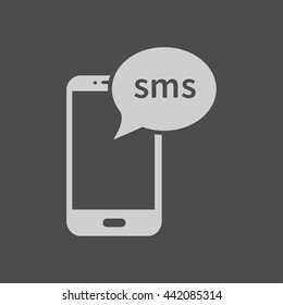 Smartphone email or sms icon. Mobile mail sign simbol.
