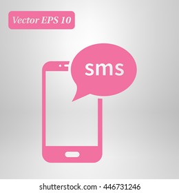Smartphone email or sms icon. Mobile mail sign simbol.