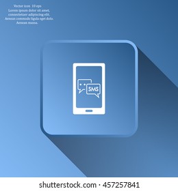 Smartphone email or sms icon. Mobile mail sign simbol.