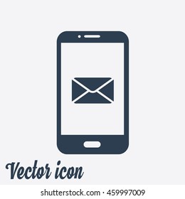Smartphone email or sms icon. Mobile mail sign