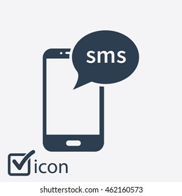 Smartphone email or sms icon. Mobile mail sign simbol.