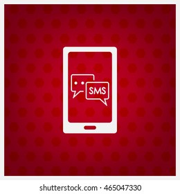 Smartphone email or sms icon. Mobile mail sign symbol.