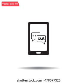 Smartphone email or sms icon. Mobile mail sign simbol.