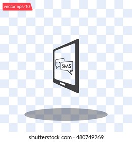 Smartphone email or sms icon. Mobile mail sign simbol.