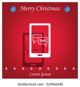 Smartphone email or sms icon. Mobile mail sign simbol.