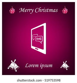Smartphone email or sms icon. Mobile mail sign simbol.