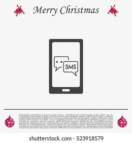 Smartphone email or sms icon. Mobile mail sign simbol.
