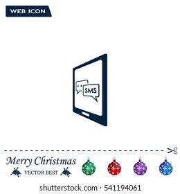Smartphone email or sms icon. Mobile mail sign simbol.