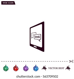 Smartphone email or sms icon. Mobile mail sign simbol.