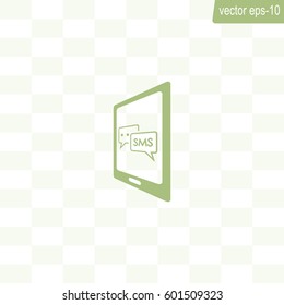 Smartphone email or sms icon. Mobile mail sign simbol.