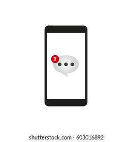 Smartphone email or sms icon. Mobile mail sign simbol.