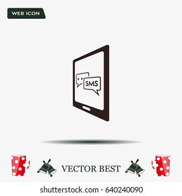 Smartphone email or sms icon. Mobile mail sign simbol.