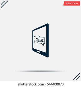 Smartphone email or sms icon. Mobile mail sign simbol.