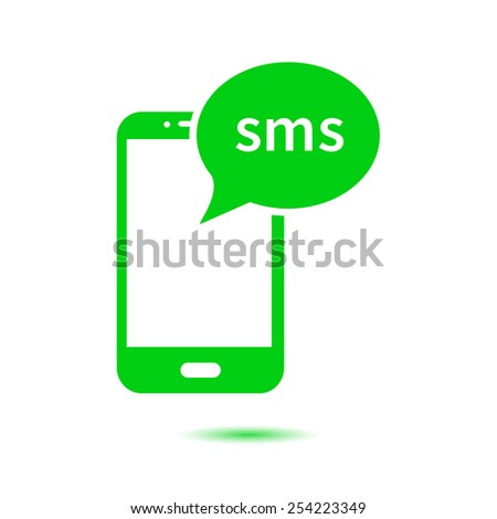 Smartphone email or sms icon. Mobile mail sign simbol.