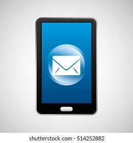 smartphone email social network media icon vector illustration eps 10