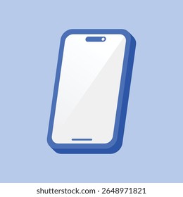 smartphone com tela vazia, tecnologia, dispositivo, ilustração