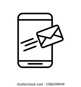 smartphone with envelope email postal service vector illustration design