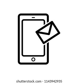 smartphone with envelope icon