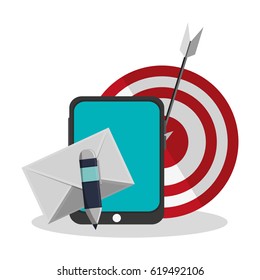smartphone and envelope icon