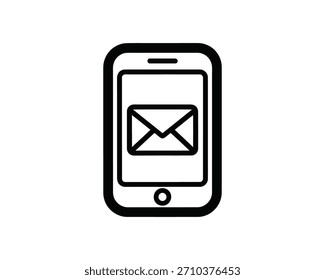 Smartphone mit Umschlagsymbol Neue Nachrichtenbenachrichtigung