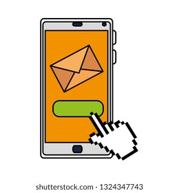 smartphone with envelope mail