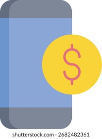 smartphone e-payment flat icon design