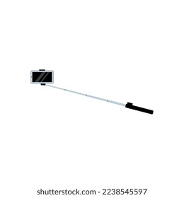 Smartphone as Equipment for streamers and blogger isolated on white background.