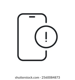 Smartphone error thin line icons. Perfect pixel on transparent background - Powered by Shutterstock - Get 15% off with code: PIKWIZARD15