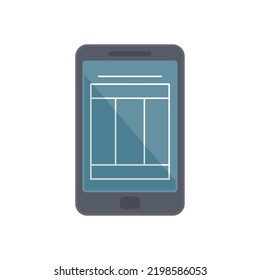 Smartphone-Schätzsymbol Flache Illustration von Smartphone-Schätzern, Vektorsymbol einzeln auf weißem Hintergrund
