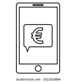 Smartphone euro icon