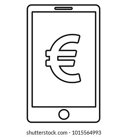 Smartphone euro icon