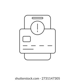 Smartphone con símbolo de advertencia de signo de exclamación