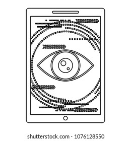 smartphone with eye human