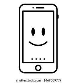 smartphone face unlock icon vector