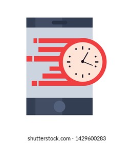 smartphone fast delivery logistic icon vector ilustration