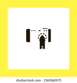 smartphone and finger vector icon. flat design