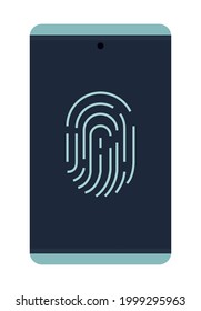 smartphone with fingerprint cyber security