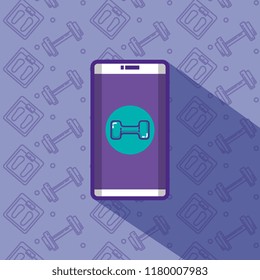 smartphone with fitness app