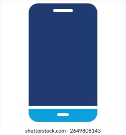 Smartphone Flat Blue Icon Ilustración vectorial